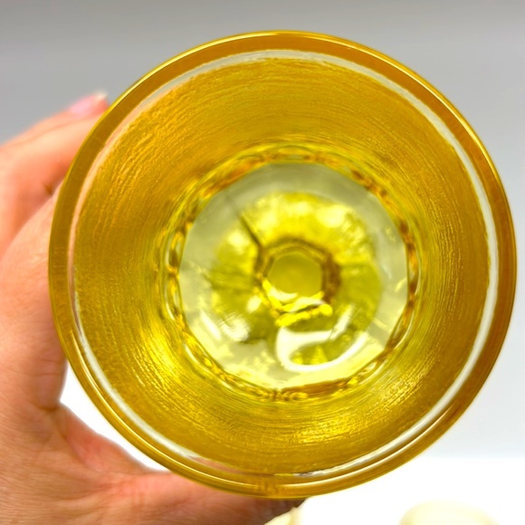 - - Retro  set of 5 TIFFIN GLASS  “ Franciscan Madeira” pedestal wine gobl… - Picture 4 of 6